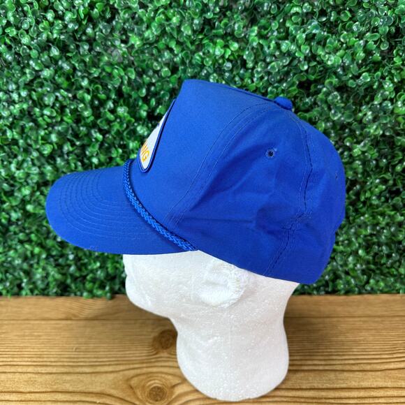 Vintage Mustang Made In Korea Adult Snapback Hat Blue Headwear Cap Rope - Picture 3 of 7